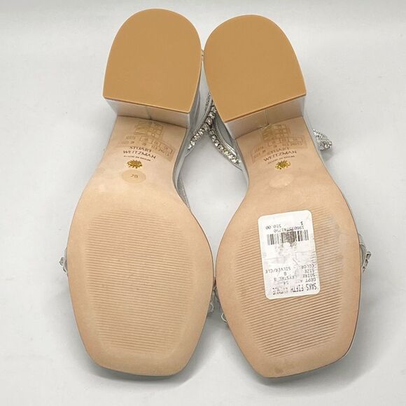 Stuart Weitzman Embellished Metallic Leather Sandals size 7 - Picture 11 of 12